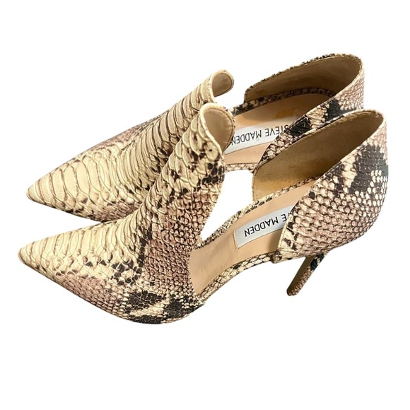Steve Madden Dolly Pump Snakeskin 7.5. Fall Staple Quiet Luxury Mob Wife Look! - Picture 2 of 7